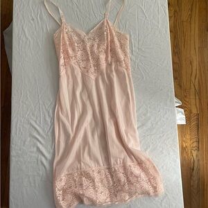 Vintage Pink Slip Dress Nighty Lingerie Coquet GrandmaCore Fairycore Twee